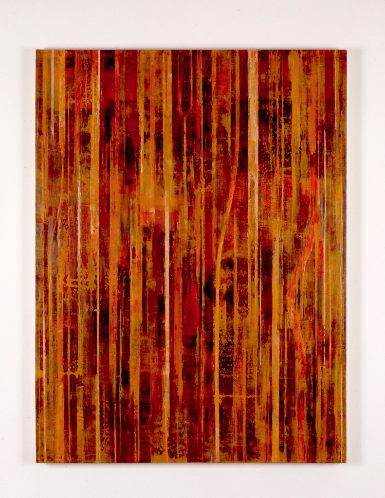 Fieldmarks, 1993, Oil, Asphaltum, Alkyd, Resin on Canvas, 11” (H) 8 1/2 ” (W). Courtesy Ace Gallery Los Angeles.